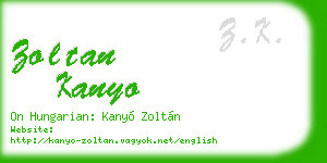 zoltan kanyo business card